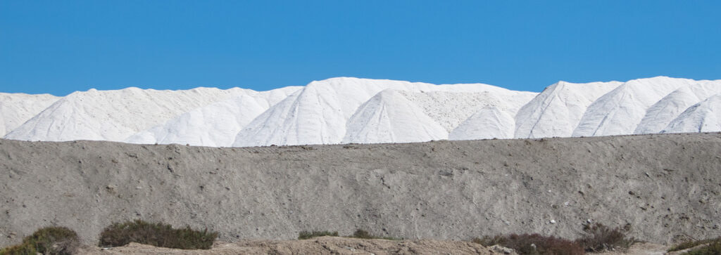 Salt mountain at Grau du Piemanson, France.