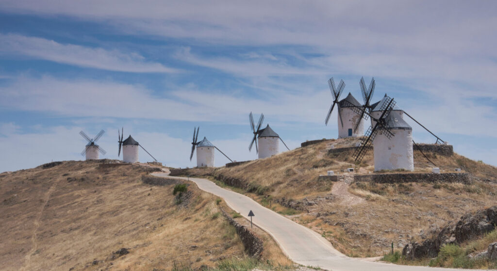 Windmills in Consuegra, Spain.
